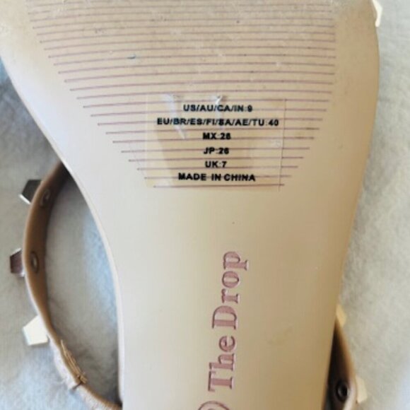 The Drop Avery Square Toe Two Strap High Heeled Sandal size 9 - Picture 7 of 7